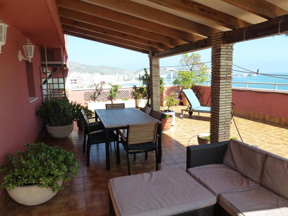 Espectacular Terraza Y Vistas En 1A Linea De Playa Daire Cullera Dış mekan fotoğraf