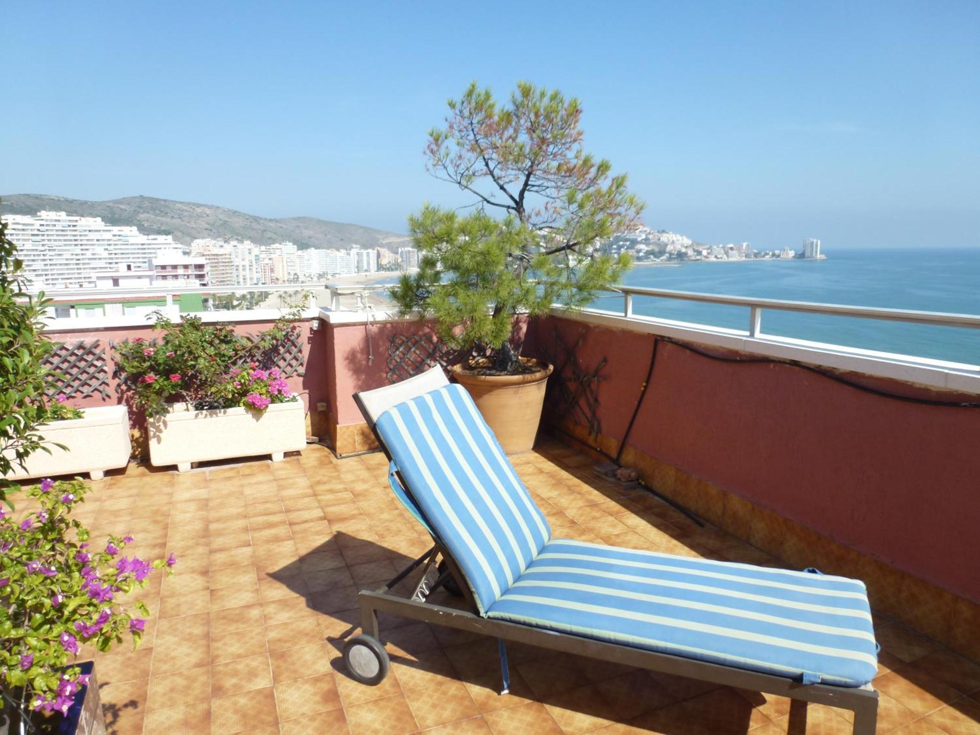 Espectacular Terraza Y Vistas En 1A Linea De Playa Daire Cullera Dış mekan fotoğraf
